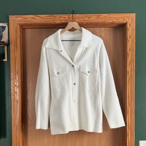 Rachel Zoe Cream Teddy Jacket Faux Fur